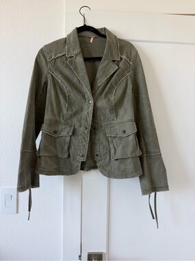 Free People Olive Utility Field Jacket